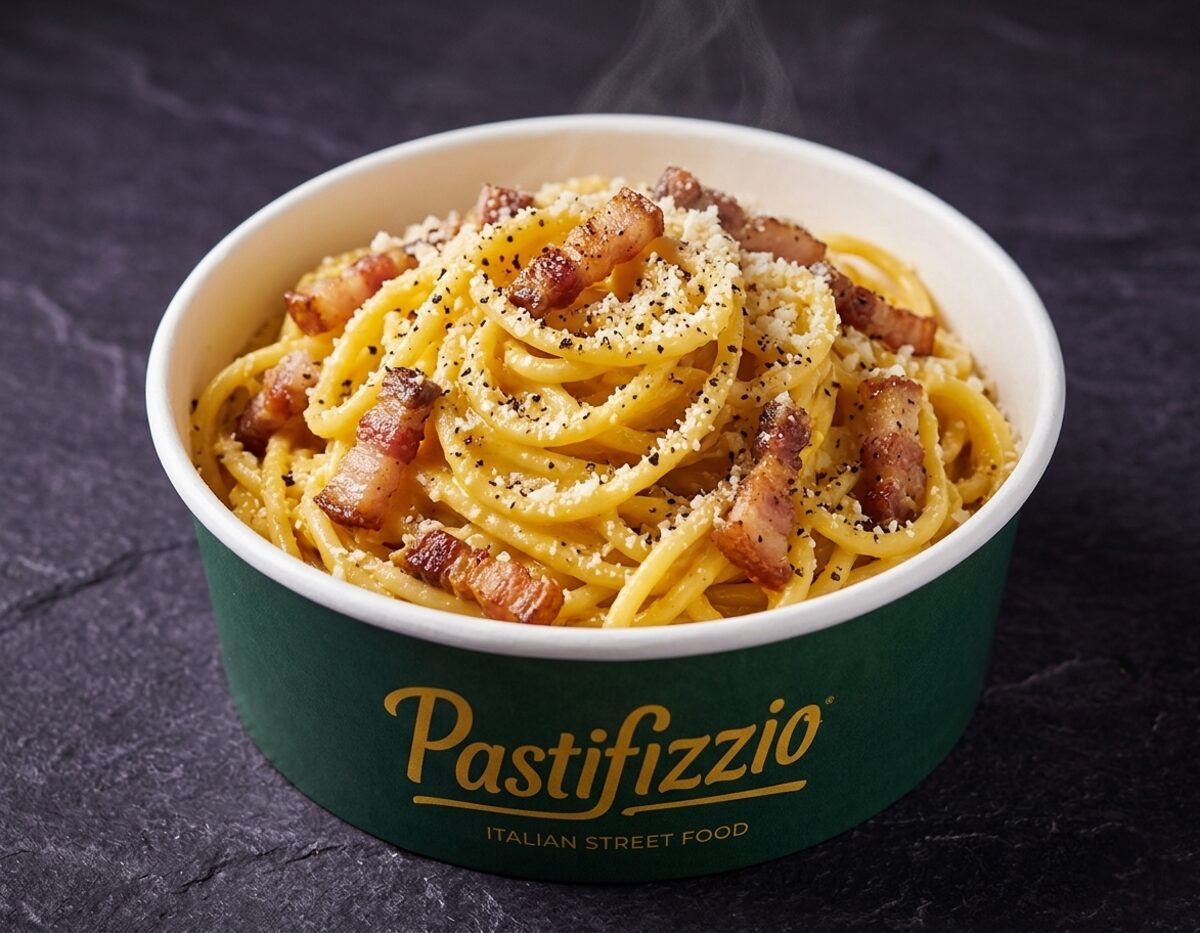 Carbonara · pasta fresca con guanciale, yema y Pecorino